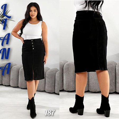 Юбка Liana Denim 187 black - делук