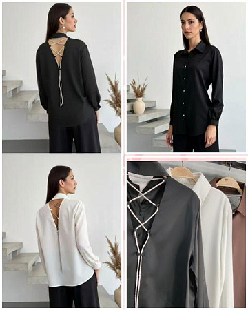 Блузка Style Nadezhda 1621 white - делук