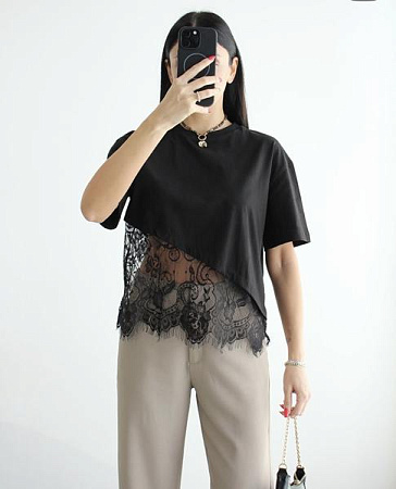 Футболка New Season F615 black - делук