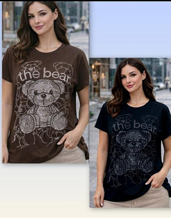 Футболка Julia JL1083 black - делук