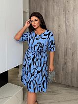 Платье Potok 888 blue-black - делук