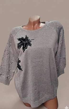 Свитер Julia JL1023 grey - делук