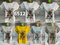 Футболка Gertie 6512 white-brown - делук