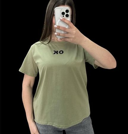 Футболка Elena&Vika 25075 green - делук