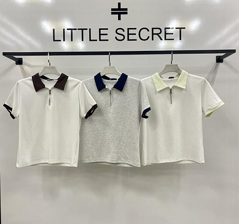 Футболка Little Secret W3119 white-brown - делук