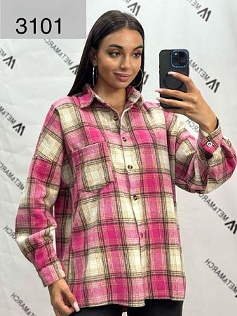 Рубашка Met&March 3101 pink - делук