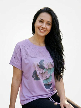Футболка Levisha 26019 lilac - делук