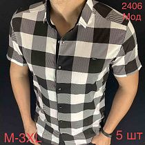 Рубашка No Brand 2406-1 black - делук