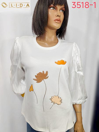 Свитер Lida 3518-1 white - делук