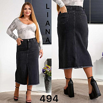 Юбка Liana Denim 494 d.grey - делук