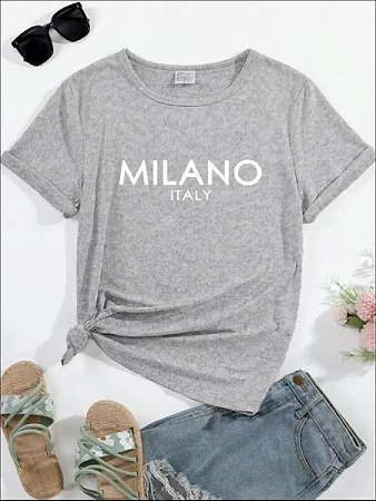 Футболка Alia Milano1 grey - делук
