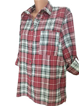 Рубашка Bishoff 584 red-white (XL-3XL) - делук
