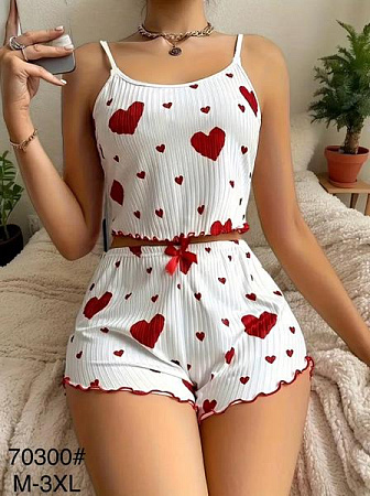 Пижама Fili Wear 70300 white-red - делук