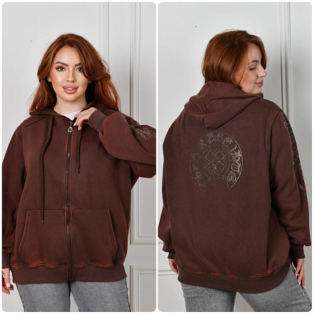 Кофта Спорт Saint Wish D2260 brown - делук