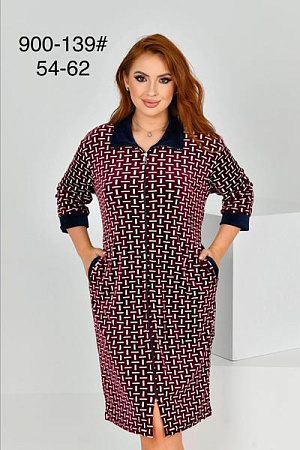 Халат Brilliant 900-139 wine - делук