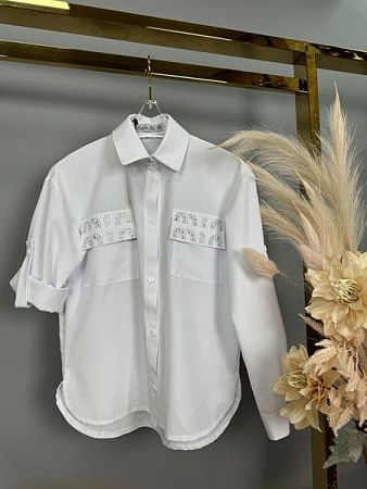Рубашка Delfinka 610 white - делук