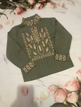 Вышиванка Moda School M90 khaki - делук