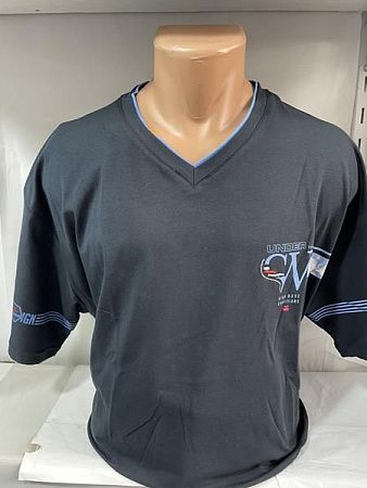 Футболка Sabihina SB655 black-l.blue - делук