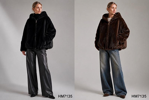 Шуба Saint Wish HM7135 black - делук