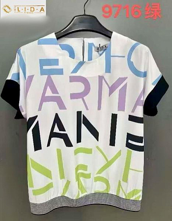 Футболка Lida 9716 white-purple - делук