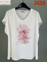 Футболка Lida 2436 white - делук