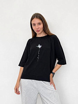 Футболка Fsn 6530 black - делук