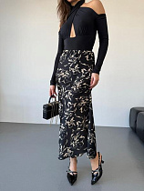 Юбка Arina 8066-1 black - делук