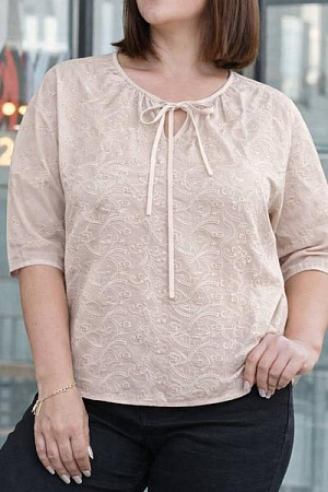 Блузка Elena&Vika 26029 beige - делук