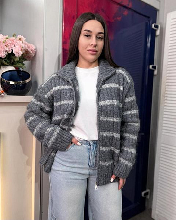 Кардиган Romeo Life 8058 d.grey - делук