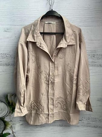 Рубашка New Season 8614 beige - делук