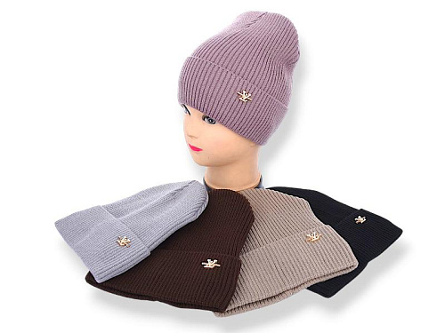 Шапка Angelica SW044-5 на флісі mix - делук