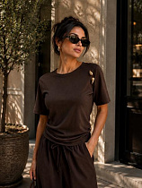 Футболка New Season F052 brown - делук