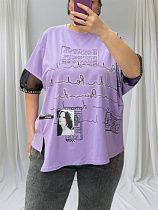 Футболка Levisha 25316 lilac - делук