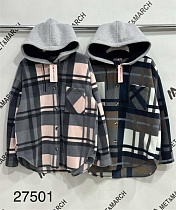 Рубашка Met&March 27501 grey-peach - делук