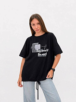 Футболка Fsn 6570 black - делук
