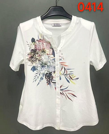 Блузка Lida 0414 white - делук