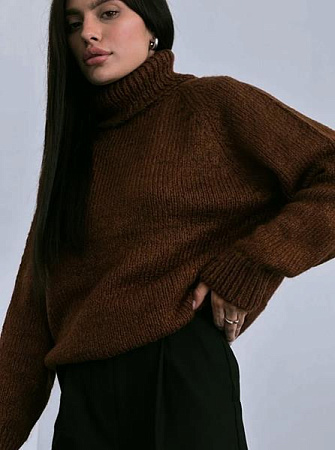 Свитер Lora LR677 brown - делук