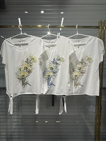 Футболка Dgmd E26020 white-beige - делук