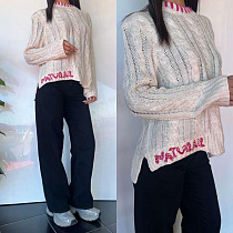 Свитер Three Black Women TB102 grey - делук