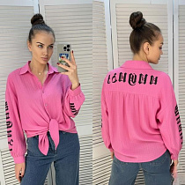 Рубашка Lora LR1008 pink - делук