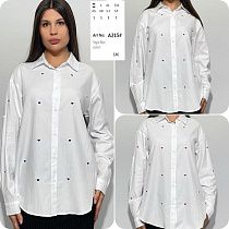 Рубашка Base A215 white-l.blue - делук