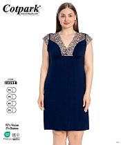 Ночнушка Cotpark 10353B navy - делук