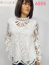 Блузка Lida 6555 white - делук