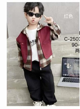 Костюм Спорт Delfinka C2503 wine - делук