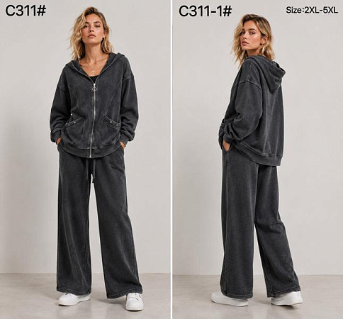Костюм Спорт Yafeier C311-1 d.grey - делук