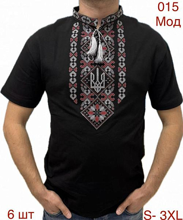 Вышиванка Надийка ND778-015 black - делук