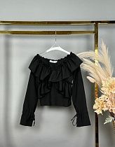 Блузка Delfinka 602 black - делук