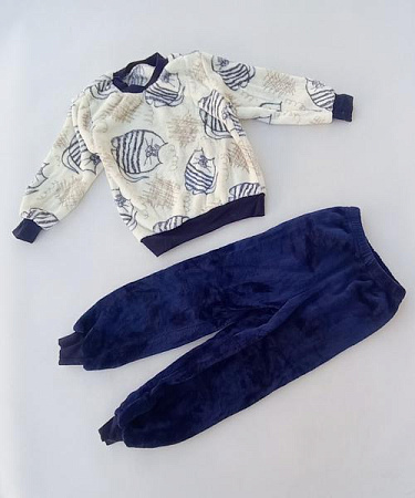 Пижама Baykush B707 beige-black - делук