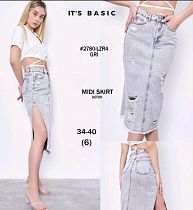 Юбка No Brand 2780-4 grey - делук