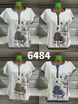 Футболка Gertie 6484 white-grey - делук